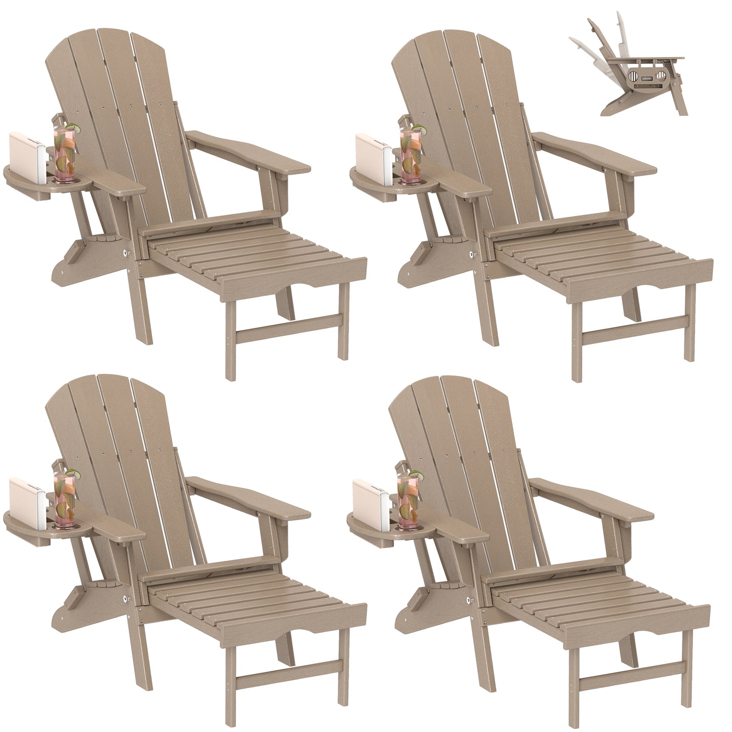 adirondack chairs with cup holder