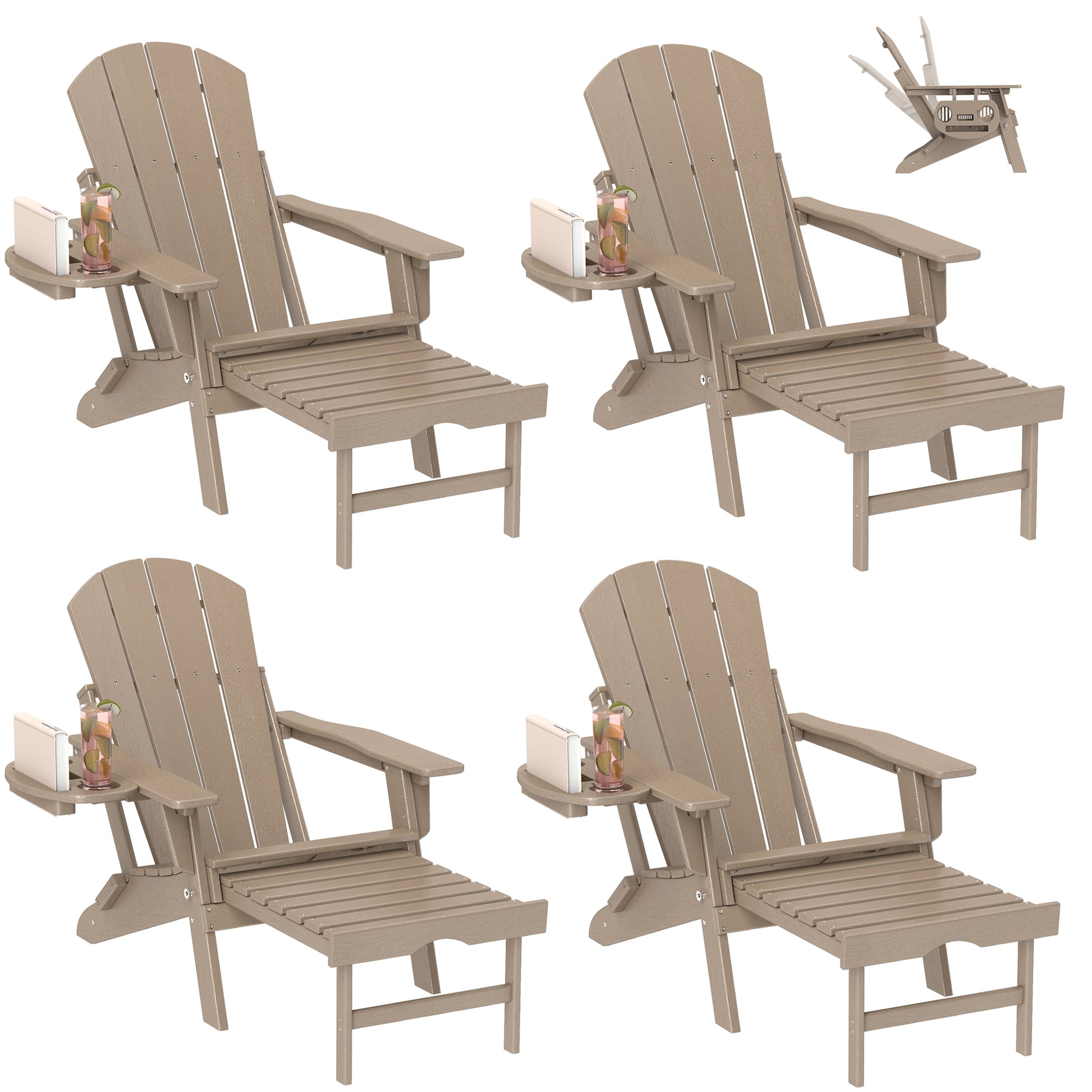 adirondack chairs with cup holder