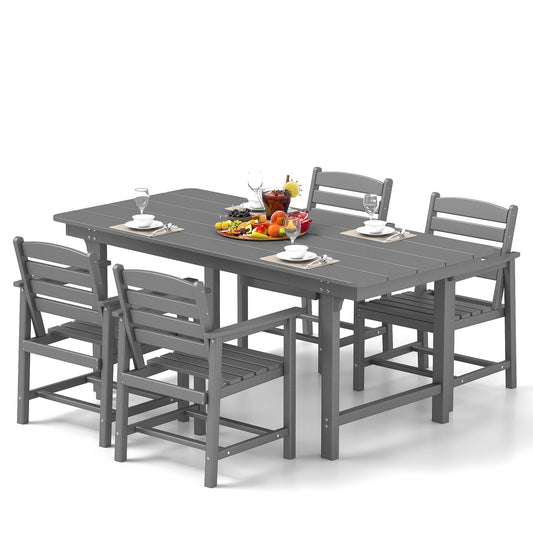 HDPE Patio Dining Table Set