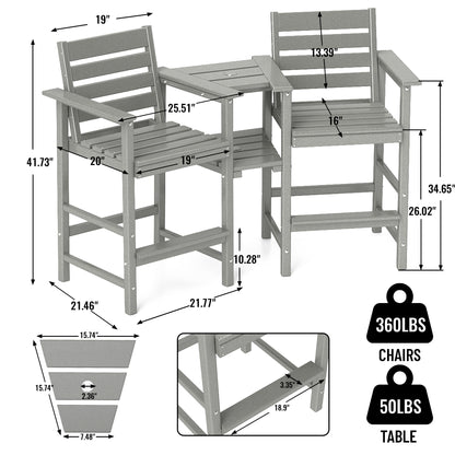 Modern Outdoor Bar Chairs Set